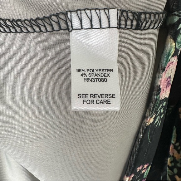 Cato Top Size 18/20w Velvet Black Floral Bishop Sleeve Babydoll Dark Romantic - Picture 4 of 7